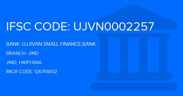 Ujjivan Small Finance Bank Jind Branch IFSC Code