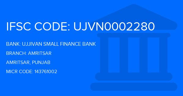 Ujjivan Small Finance Bank Amritsar Branch IFSC Code