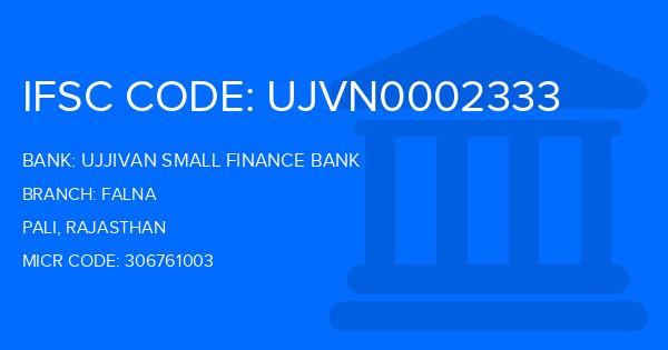 Ujjivan Small Finance Bank Falna Branch IFSC Code