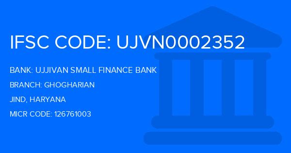 Ujjivan Small Finance Bank Ghogharian Branch IFSC Code