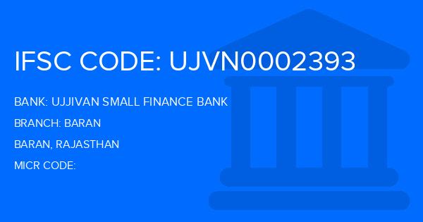 Ujjivan Small Finance Bank Baran Branch IFSC Code