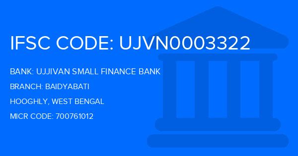 Ujjivan Small Finance Bank Baidyabati Branch IFSC Code