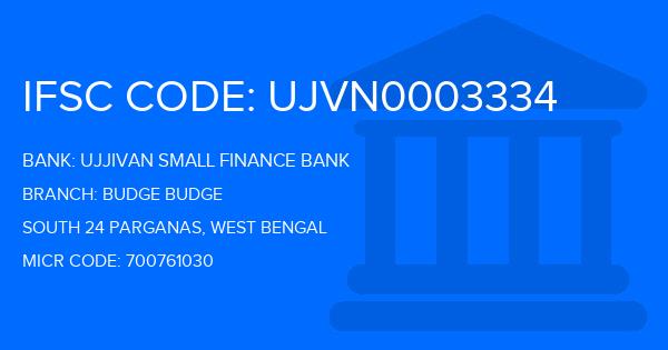 Ujjivan Small Finance Bank Budge Budge Branch IFSC Code