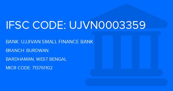 Ujjivan Small Finance Bank Burdwan Branch IFSC Code