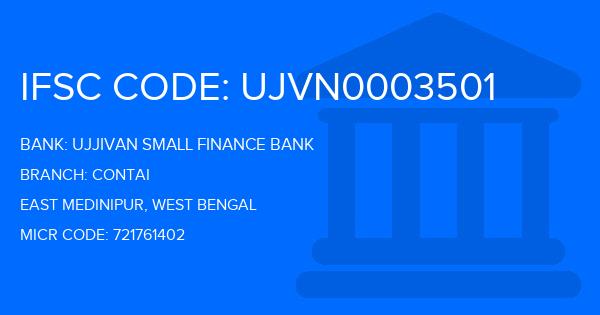 Ujjivan Small Finance Bank Contai Branch IFSC Code