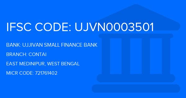 Ujjivan Small Finance Bank Contai Branch IFSC Code