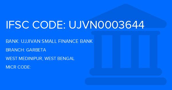 Ujjivan Small Finance Bank Garbeta Branch IFSC Code