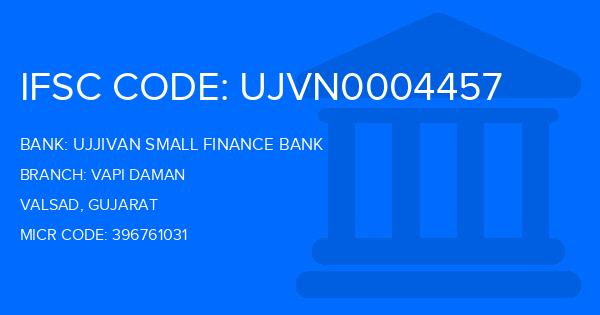 Ujjivan Small Finance Bank Vapi Daman Branch IFSC Code