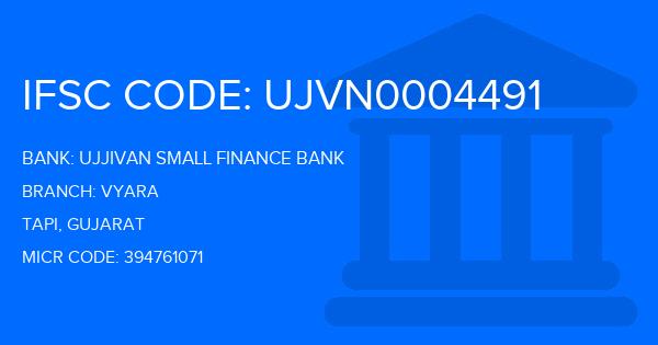 Ujjivan Small Finance Bank Vyara Branch IFSC Code