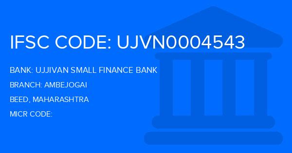 Ujjivan Small Finance Bank Ambejogai Branch IFSC Code