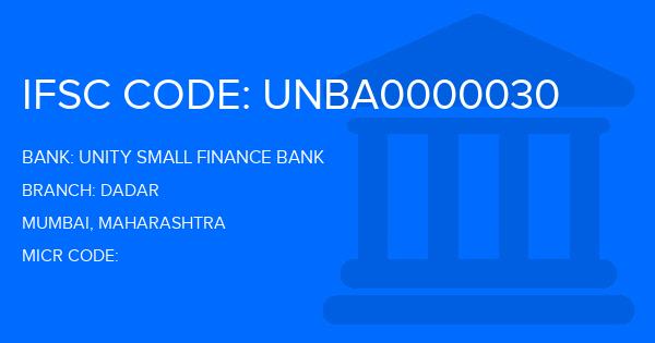 Unity Small Finance Bank Dadar Branch IFSC Code