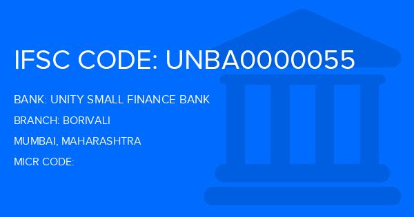 Unity Small Finance Bank Borivali Branch IFSC Code