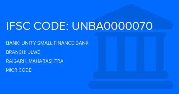 Unity Small Finance Bank Ulwe Branch IFSC Code