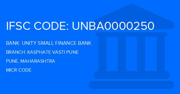 Unity Small Finance Bank Kasphate Vasti Pune Branch IFSC Code