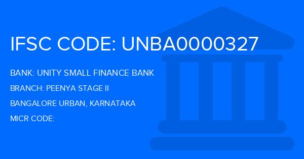 Unity Small Finance Bank Peenya Stage Ii Branch IFSC Code