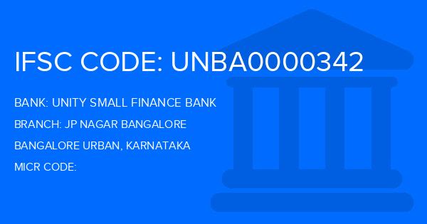 Unity Small Finance Bank Jp Nagar Bangalore Branch IFSC Code