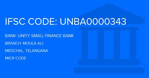 Unity Small Finance Bank Moula Ali Branch IFSC Code