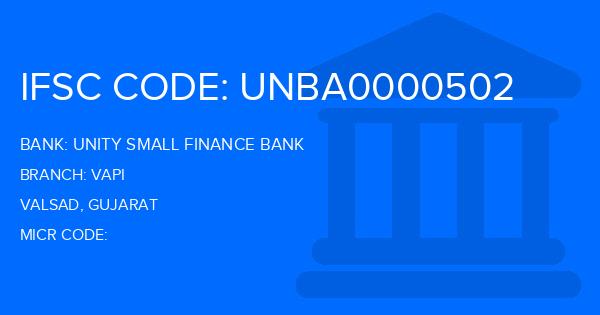 Unity Small Finance Bank Vapi Branch IFSC Code