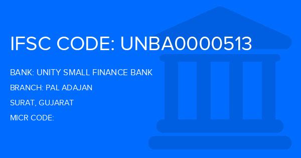 Unity Small Finance Bank Pal Adajan Branch IFSC Code