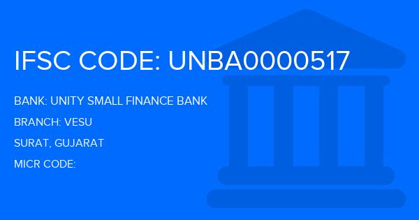 Unity Small Finance Bank Vesu Branch IFSC Code