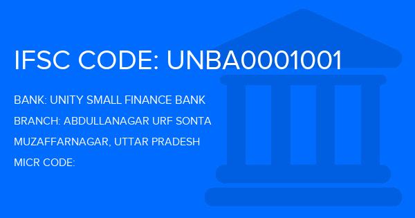 Unity Small Finance Bank Abdullanagar Urf Sonta Branch IFSC Code