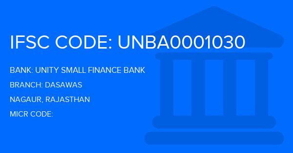 Unity Small Finance Bank Dasawas Branch IFSC Code