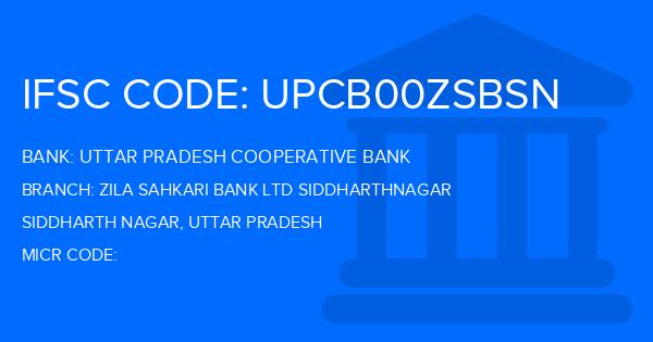 Uttar Pradesh Cooperative Bank Zila Sahkari Bank Ltd Siddharthnagar Branch IFSC Code