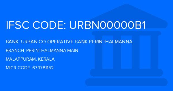 Urban Co Operative Bank Perinthalmanna Perinthalmanna Main Branch IFSC Code