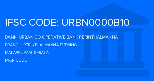 Urban Co Operative Bank Perinthalmanna Perinthalmanna Evening Branch IFSC Code