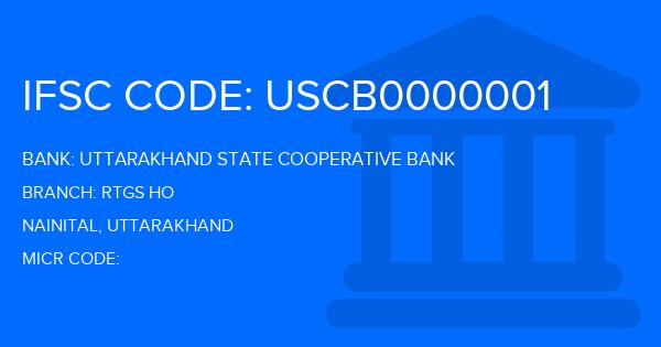 Uttarakhand State Cooperative Bank Rtgs Ho Branch IFSC Code