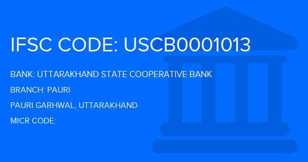 Uttarakhand State Cooperative Bank Pauri Branch IFSC Code
