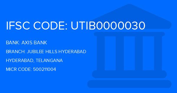 Axis Bank Jubilee Hills Hyderabad Branch IFSC Code