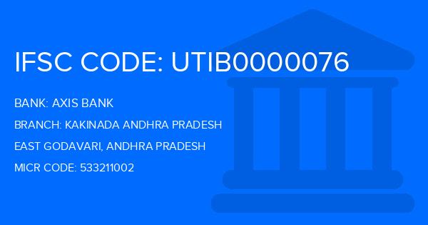 Axis Bank Kakinada Andhra Pradesh Branch IFSC Code