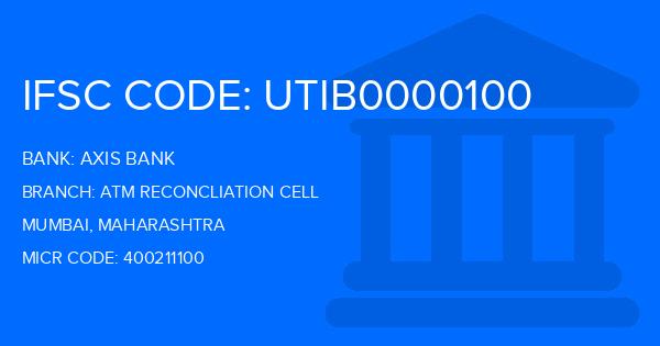 Axis Bank Atm Reconcliation Cell Branch IFSC Code