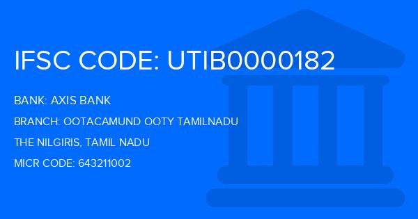 Axis Bank Ootacamund Ooty Tamilnadu Branch IFSC Code
