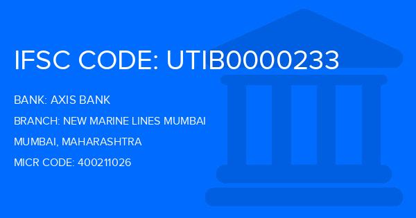 Axis Bank New Marine Lines Mumbai Branch IFSC Code