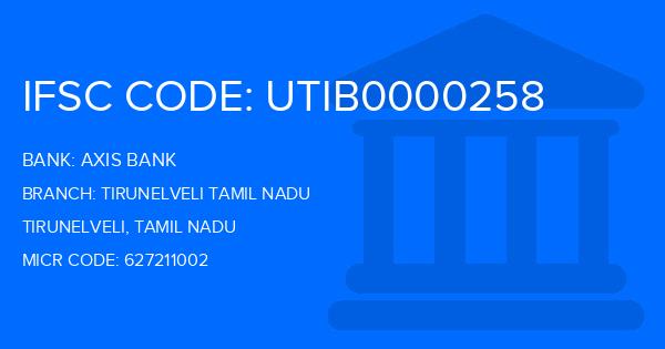 Axis Bank Tirunelveli Tamil Nadu Branch IFSC Code