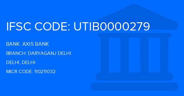 Axis Bank Daryaganj Delhi Branch IFSC Code
