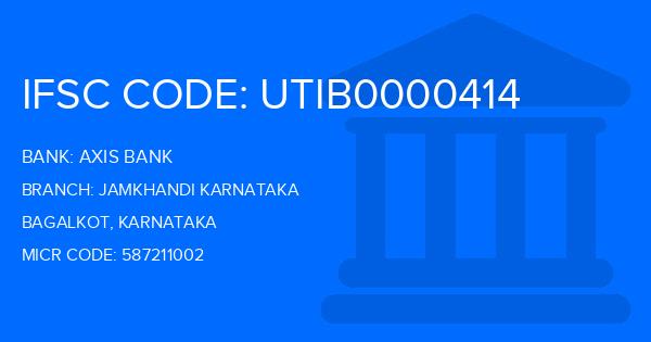 Axis Bank Jamkhandi Karnataka Branch IFSC Code