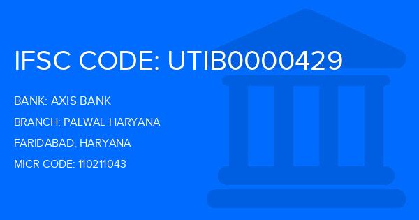 Axis Bank Palwal Haryana Branch IFSC Code