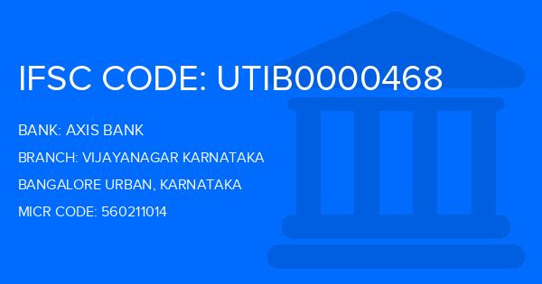 Axis Bank Vijayanagar Karnataka Branch IFSC Code
