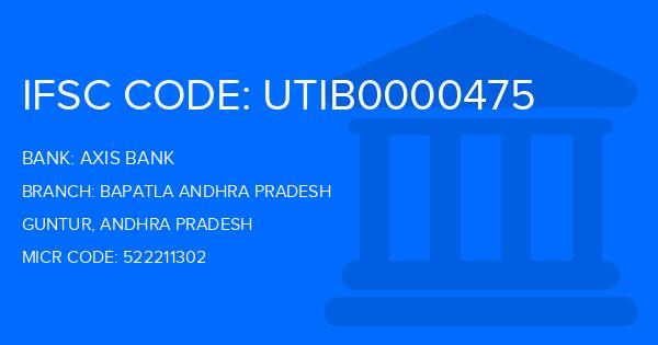 Axis Bank Bapatla Andhra Pradesh Branch IFSC Code