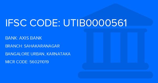 Axis Bank Sahakaranagar Branch IFSC Code