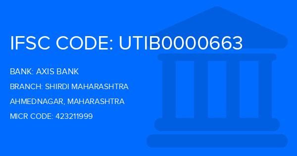 Axis Bank Shirdi Maharashtra Branch IFSC Code