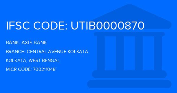 Axis Bank Central Avenue Kolkata Branch IFSC Code