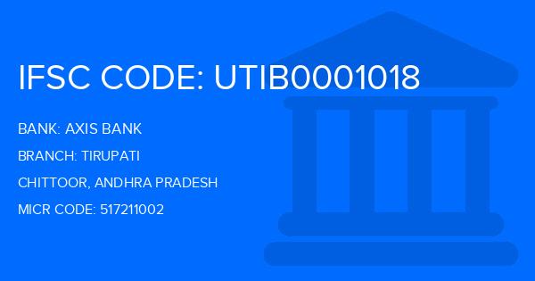 Axis Bank Tirupati Branch IFSC Code