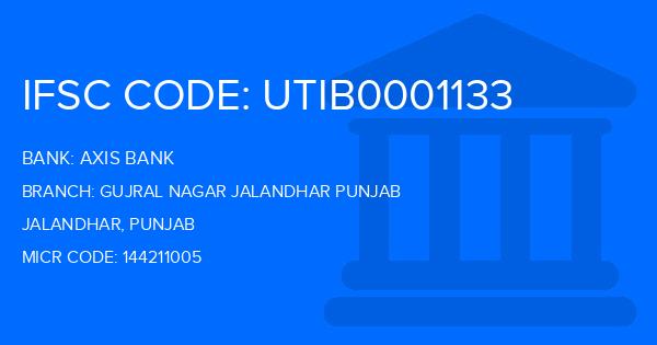 Axis Bank Gujral Nagar Jalandhar Punjab Branch IFSC Code