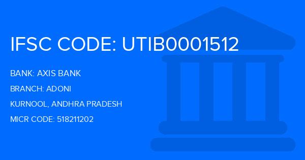 Axis Bank Adoni Branch IFSC Code