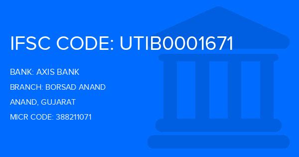 Axis Bank Borsad Anand Branch IFSC Code