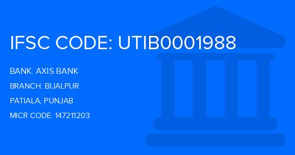 Axis Bank Bijalpur Branch IFSC Code